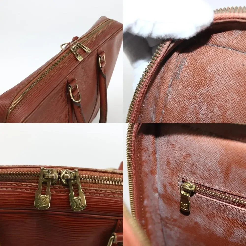 Louis Vuitton Epi Porte Documents Voyage Business Bag Brown